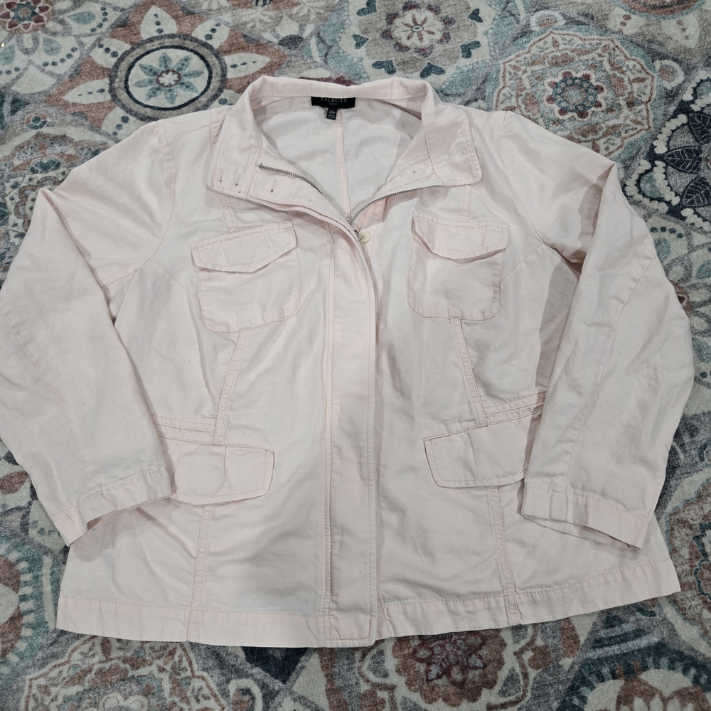 Talbots Soft Pink Women's 20W Utility Jacket - Picture 3 of 3